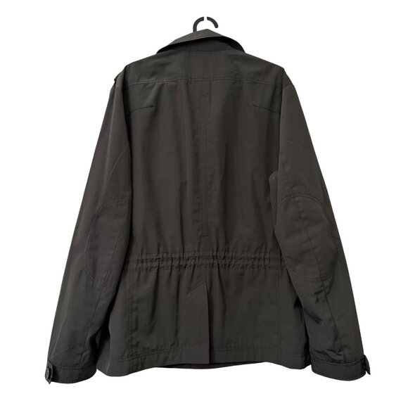 Hugo Boss Gray Military Field Jacket Cinch Waist Full Zip Mens Size 42R - Picture 10 of 10